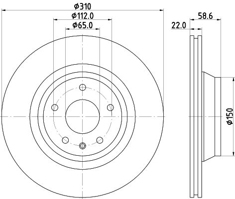 HELLA PAGID Jarrulevy 8DD 355 122-151